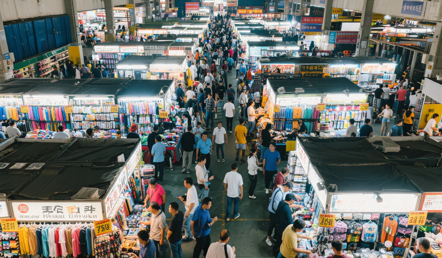 Buyer inspecting factory goods