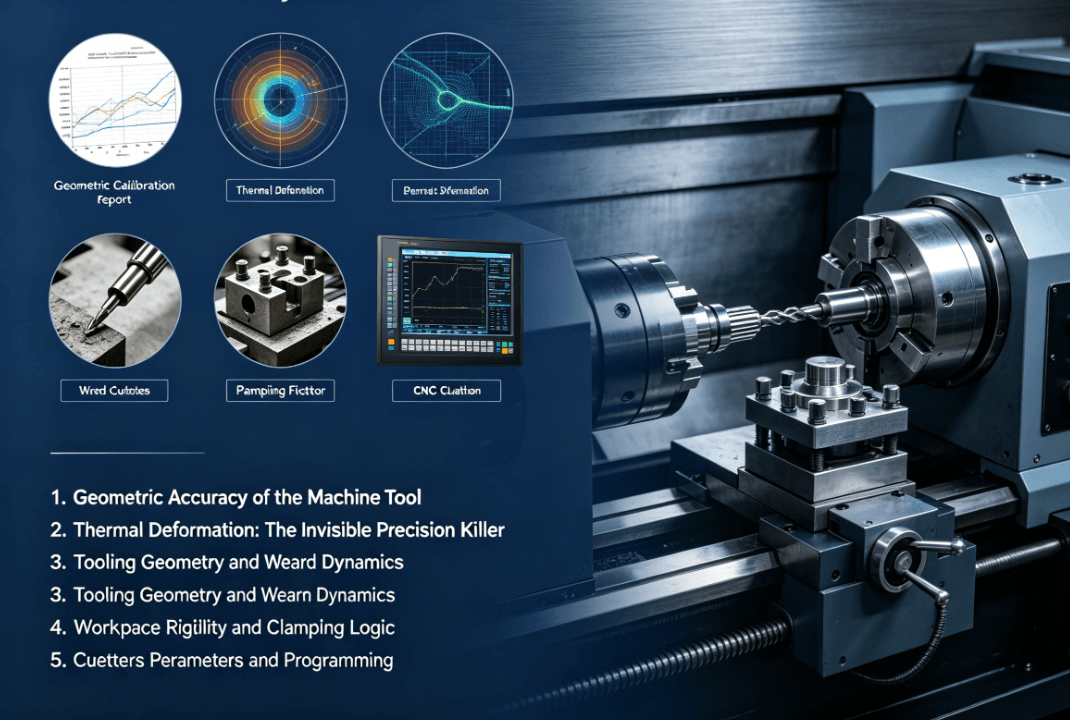 CNC Lathe Precision Factors: Thermal Deformation, Tool Wear, Rigidity & Cutting Parameters