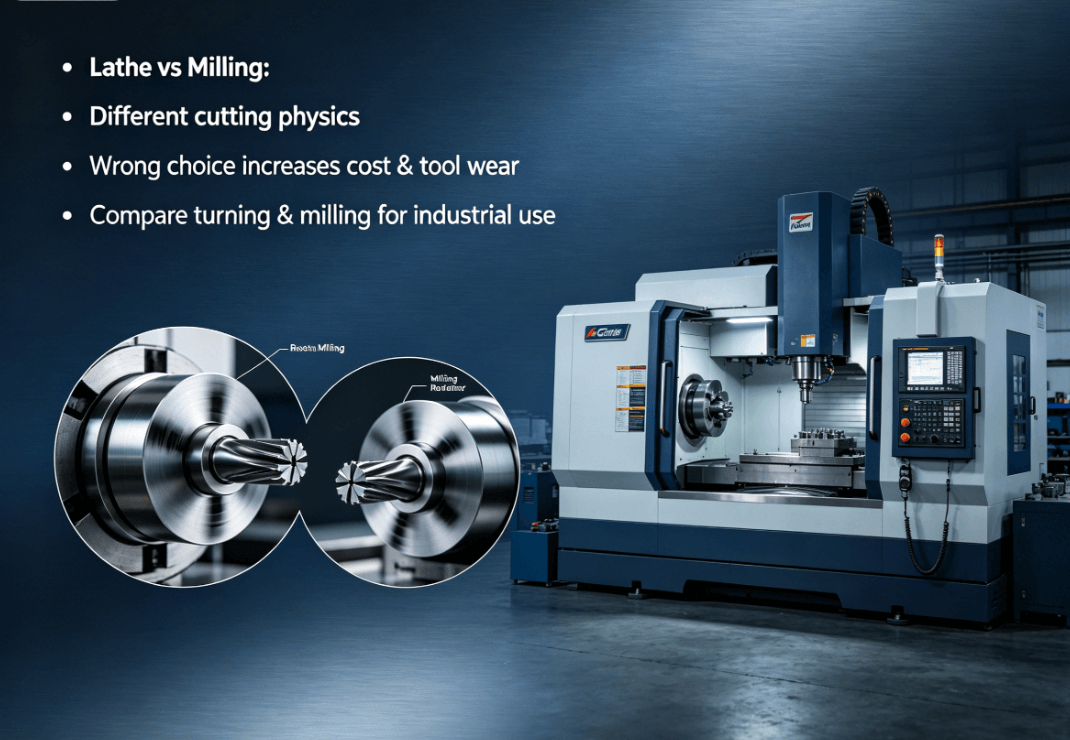 Lathe vs Milling Machine Comparison for Industrial Subtractive Manufacturing