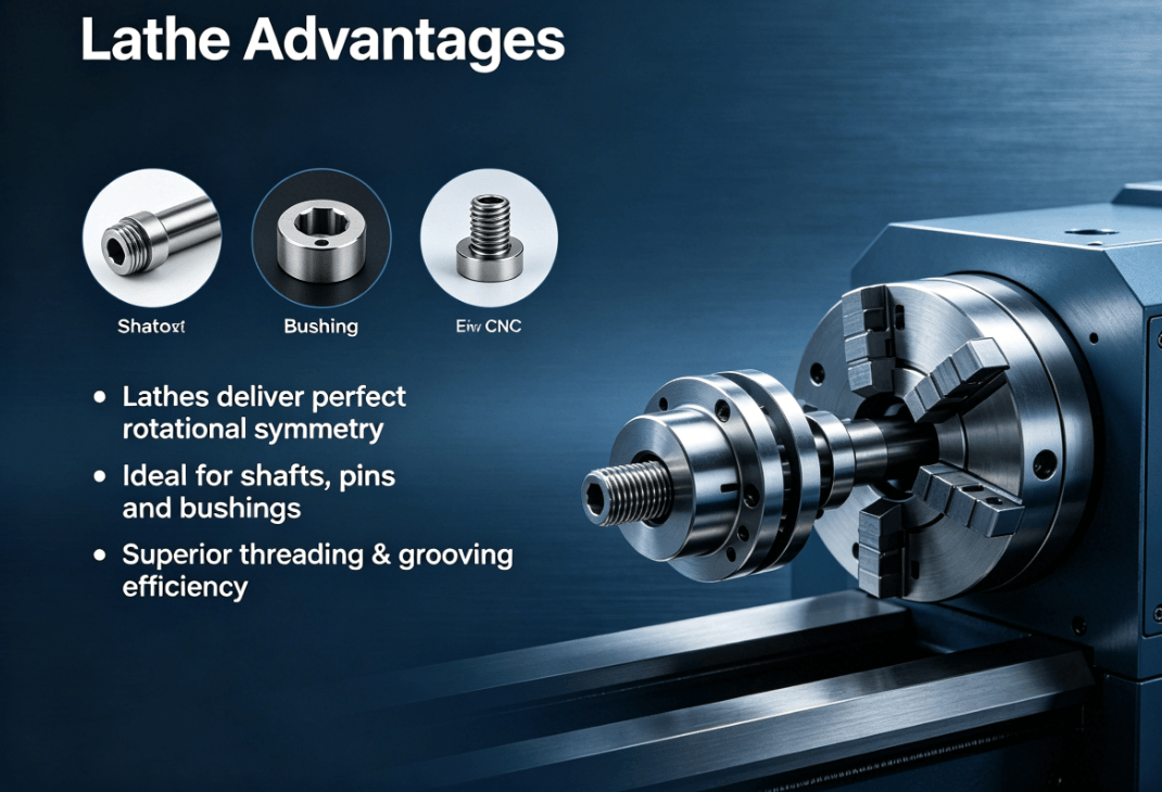 CNC Lathe Advantages for Rotational Symmetry, Threading and Grooving Machining