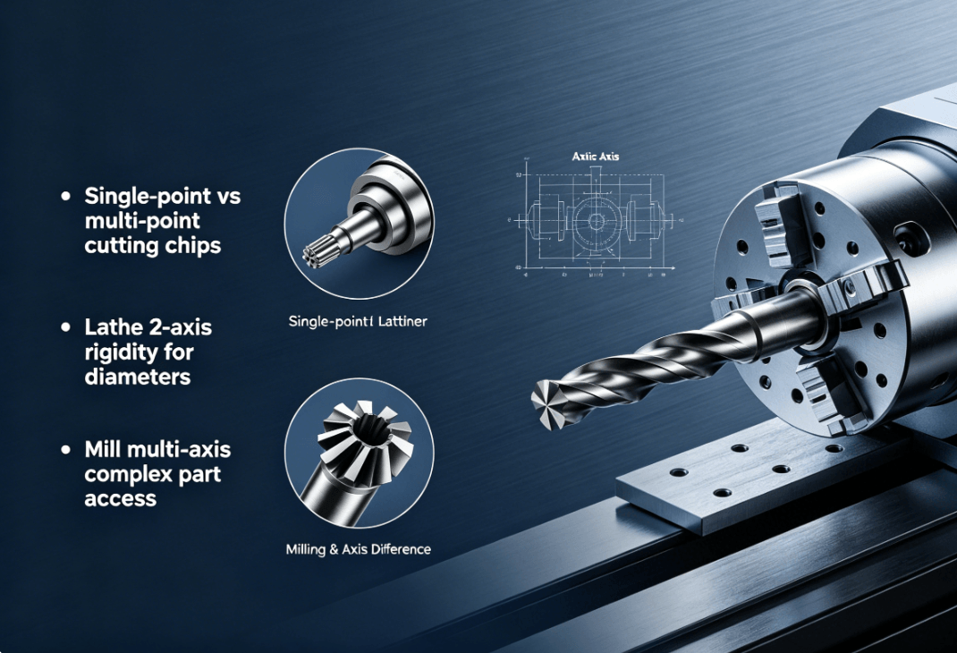 Single‑Point vs Multi‑Point Cutting & Axis Precision Difference Between Lathe and Milling Machine